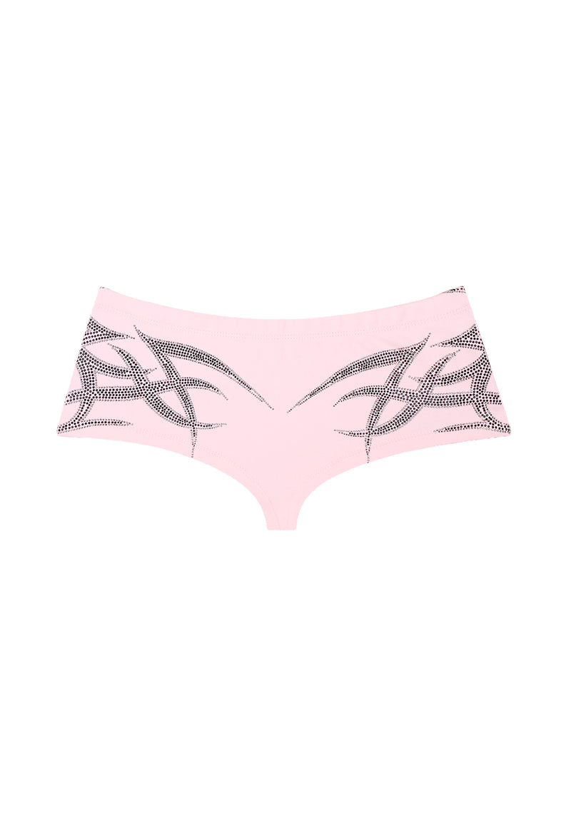 SIGNAL RHINESTONE HOTPANTS BABY PINK