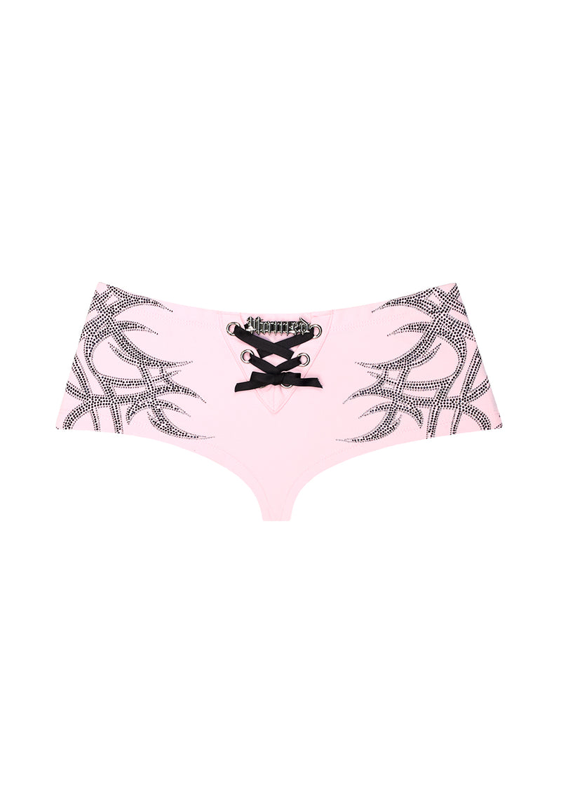 SIGNAL RHINESTONE HOTPANTS BABY PINK