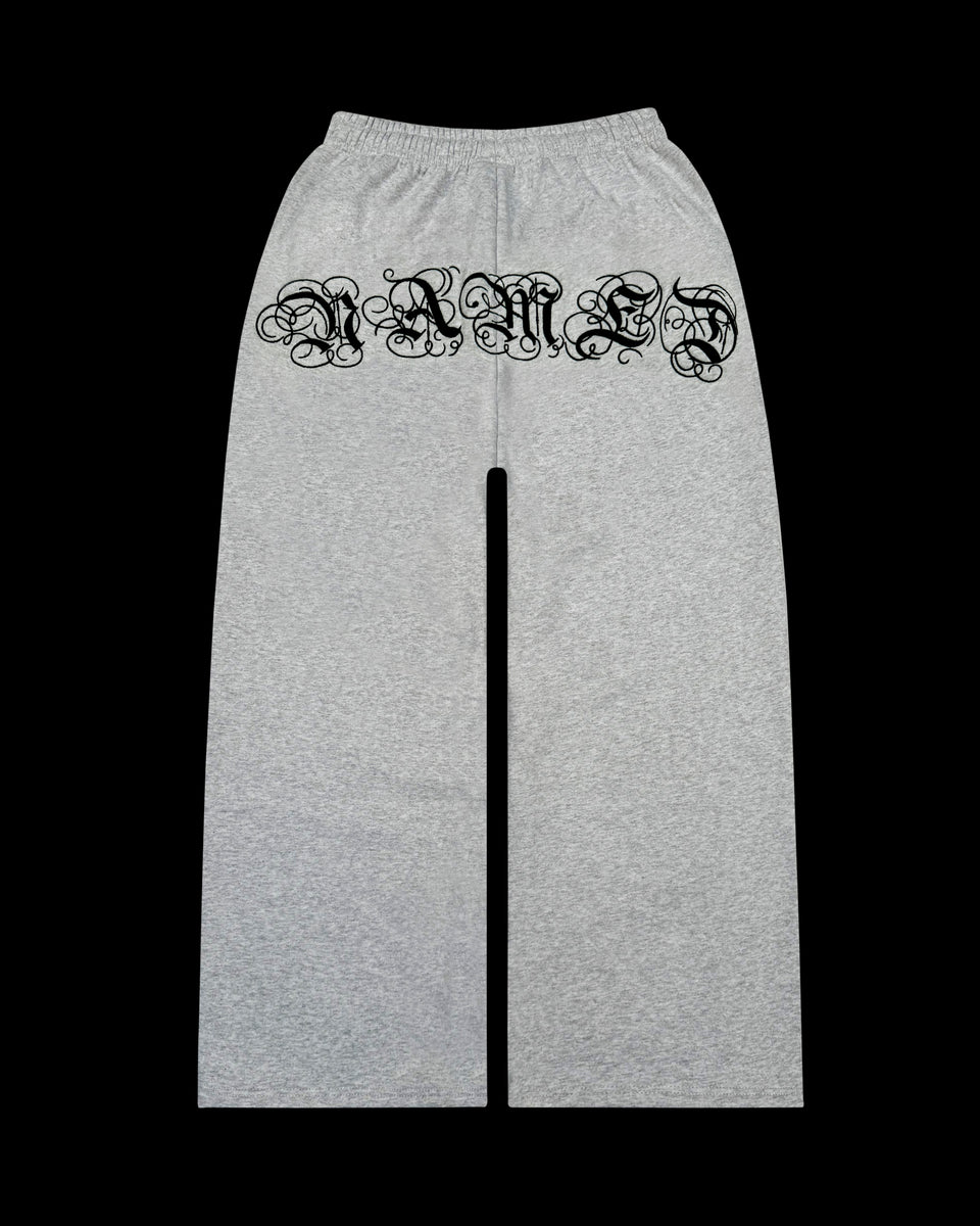 SIGNATURE OVERSIZED SWEATPANTS GREY MARL