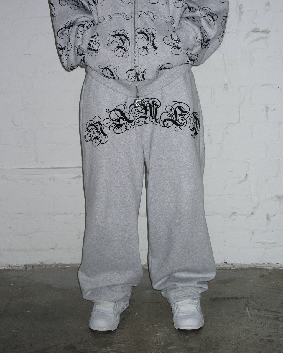 SIGNATURE OVERSIZED SWEATPANTS GREY MARL