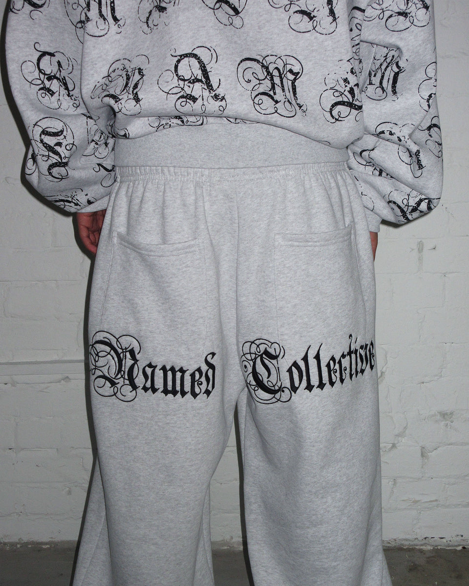 SIGNATURE OVERSIZED SWEATPANTS GREY MARL