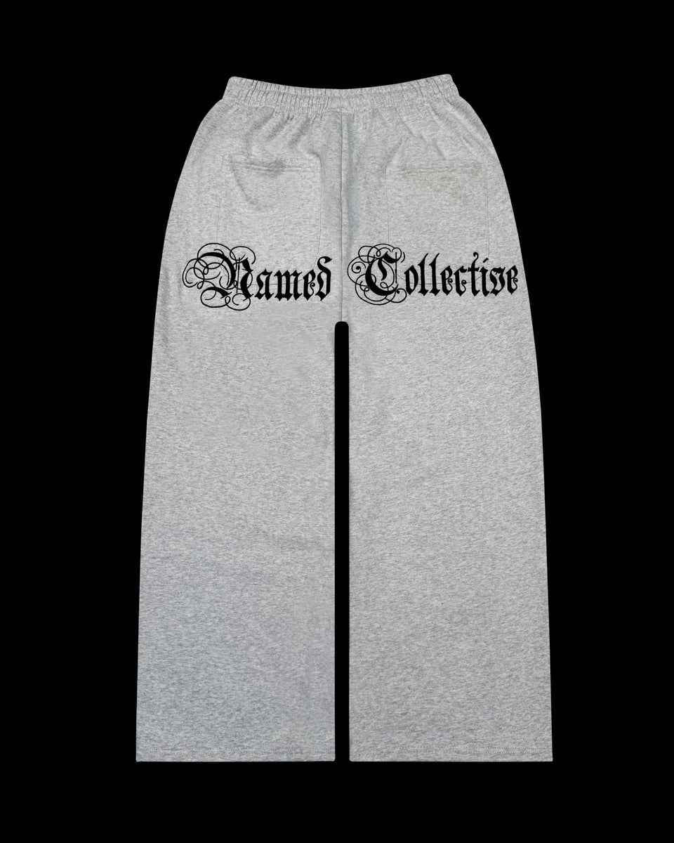 SIGNATURE OVERSIZED SWEATPANTS GREY MARL