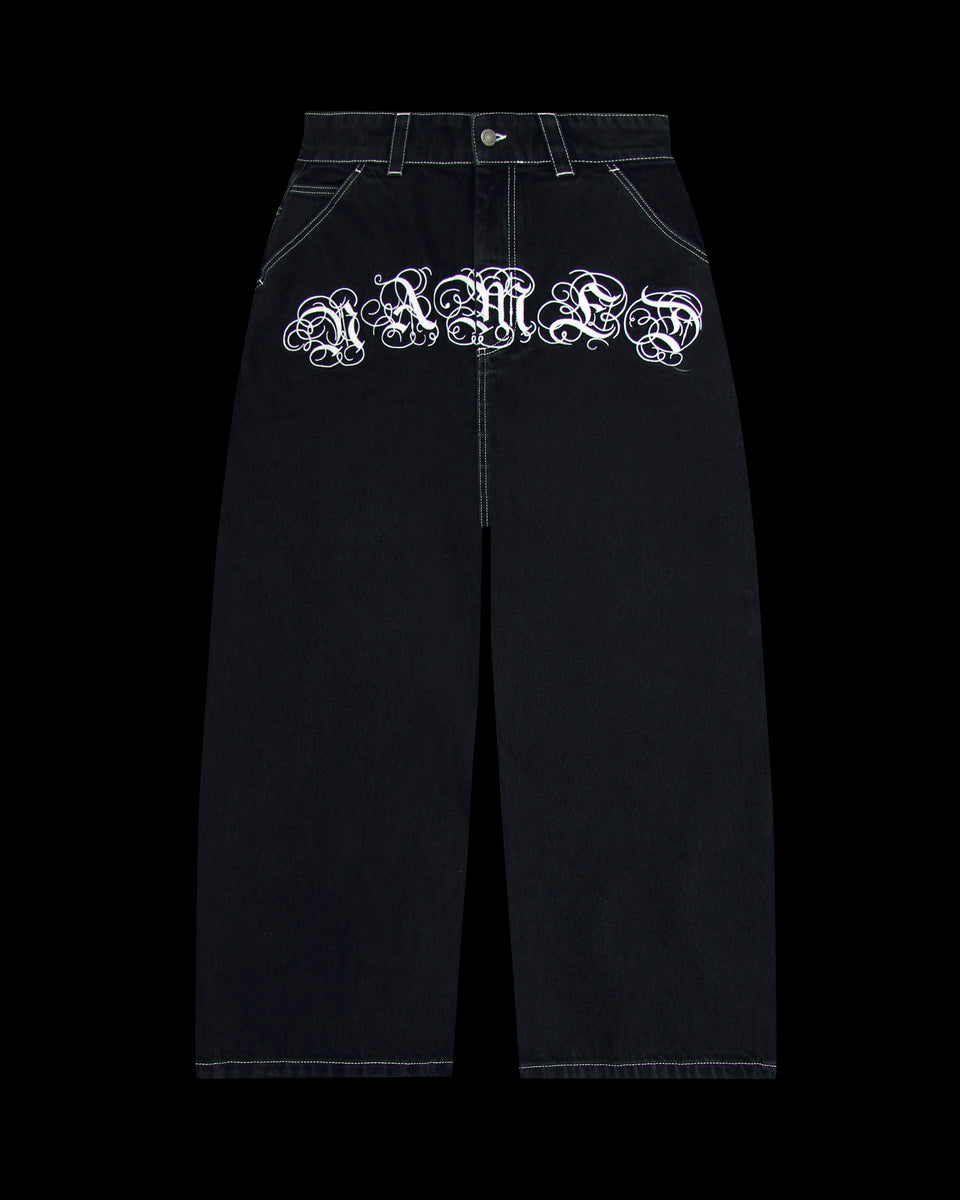 SIGNATURE SUPER BAGGY JEANS WASHED BLACK