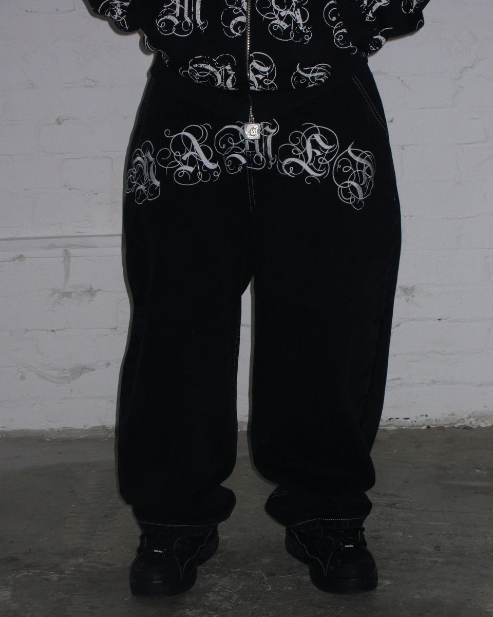 SIGNATURE SUPER BAGGY JEANS WASHED BLACK