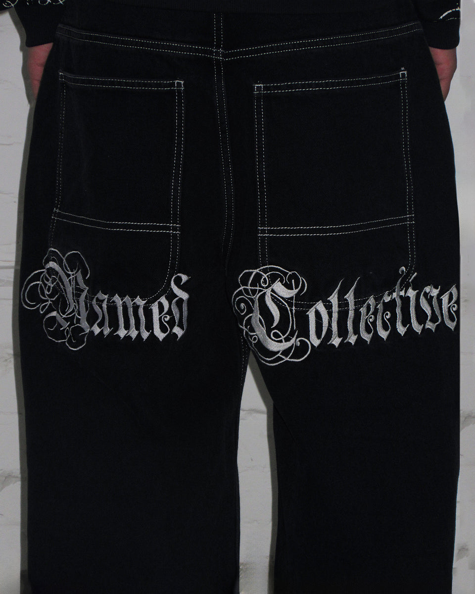 SIGNATURE SUPER BAGGY JEANS WASHED BLACK