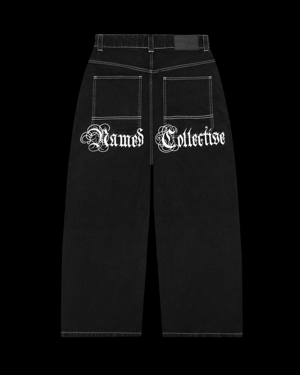 SIGNATURE SUPER BAGGY JEANS WASHED BLACK