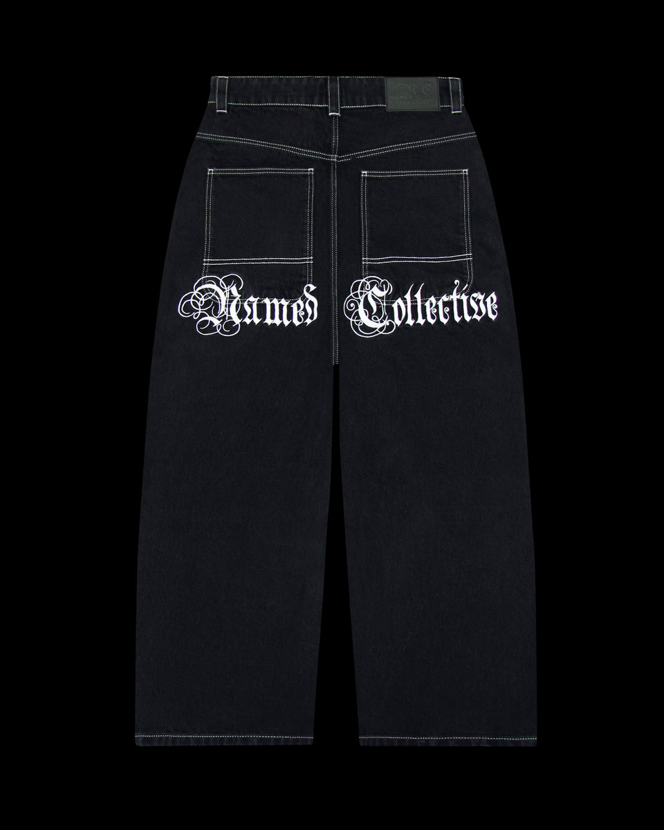 SIGNATURE SUPER BAGGY JEANS WASHED BLACK