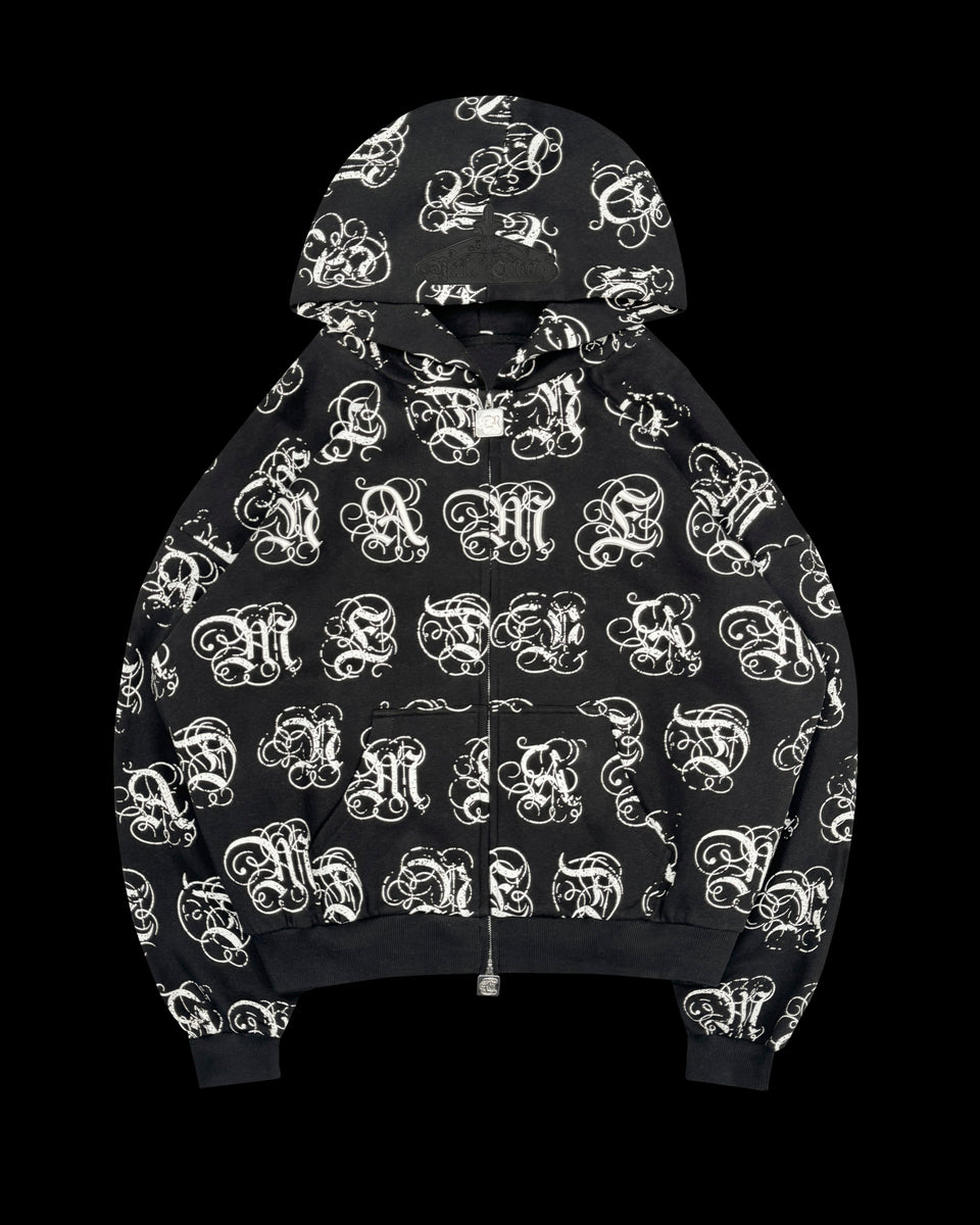 SIGNATURE ZIP HOODIE BLACK