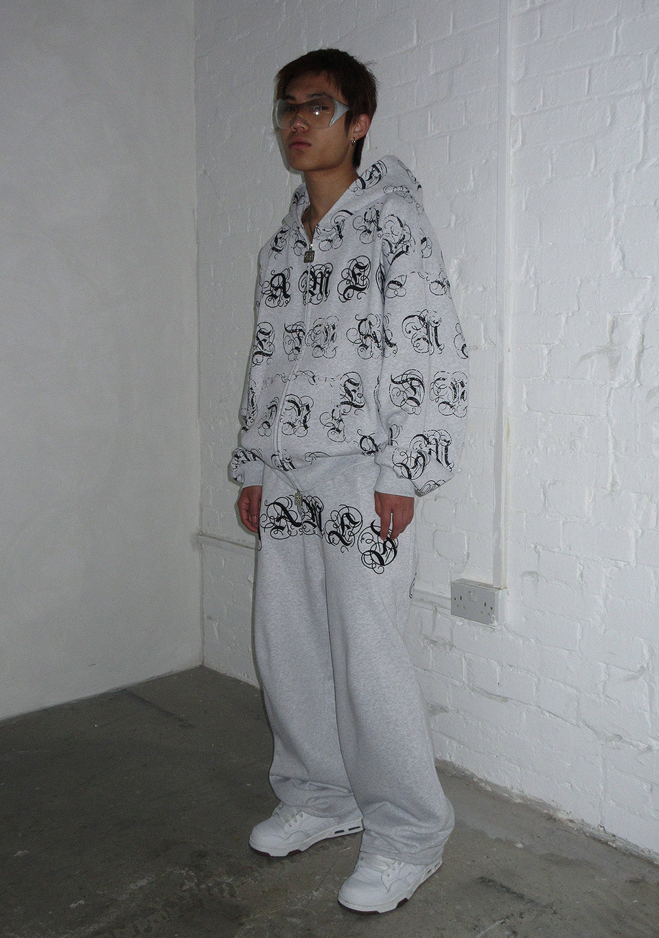 SIGNATURE ZIP HOODIE GREY MARL