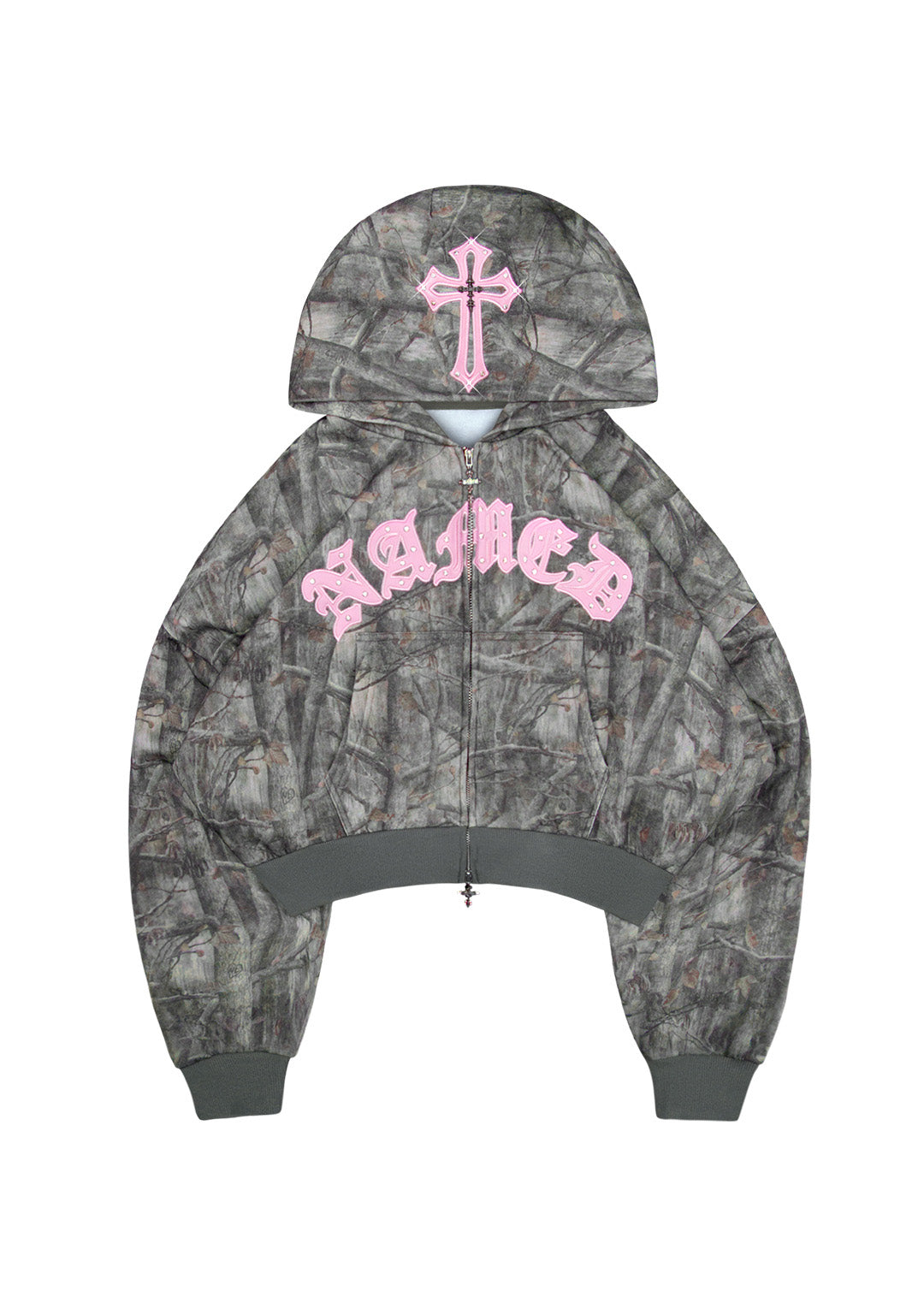 Spoilt Crop Zip Hoodie Tree Camo – NAMED COLLECTIVE®