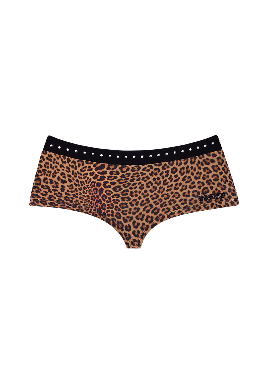 SPOILT RHINESTONE MICRO HOTPANT SHORTS LEOPARD