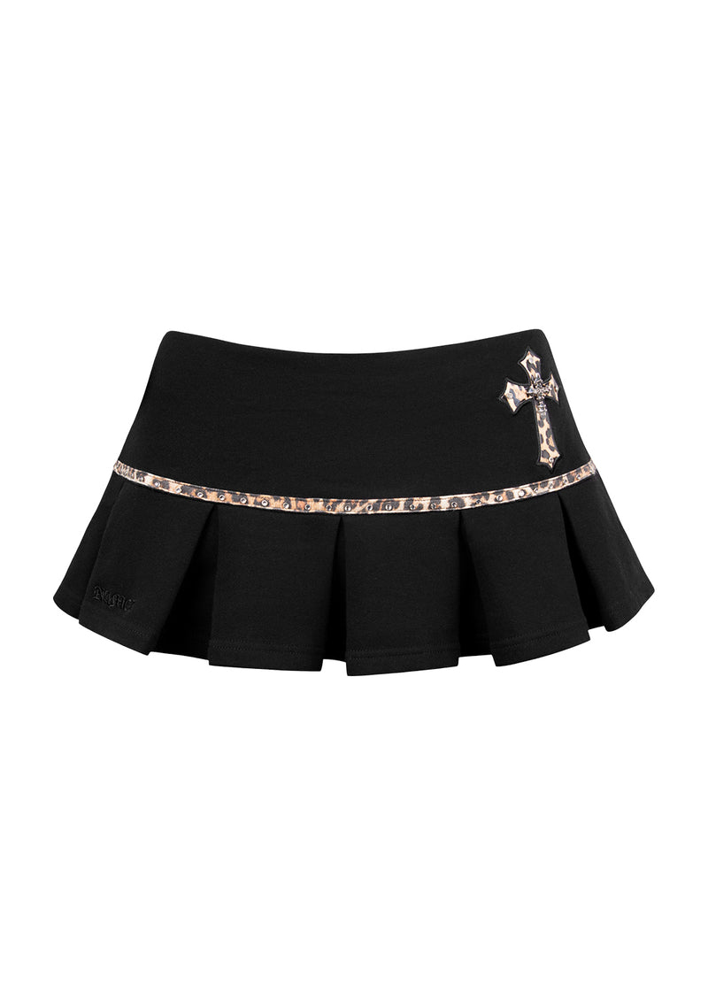 SPOILT PLEATED MICRO SKIRT BLACK