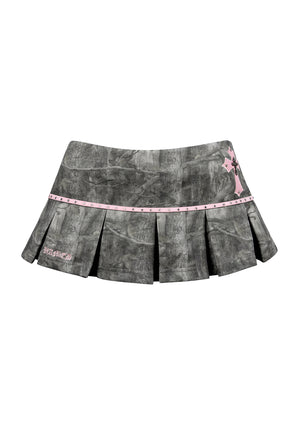 SPOILT PLEATED MICRO SKIRT TREE CAMO