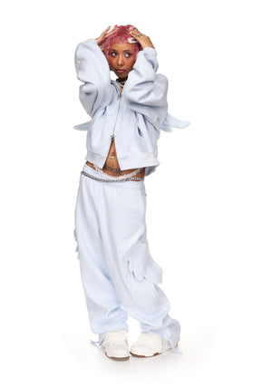 STITCH WINGS OVERSIZED SWEATPANTS BABY BLUE (DETACHABLE WINGS)