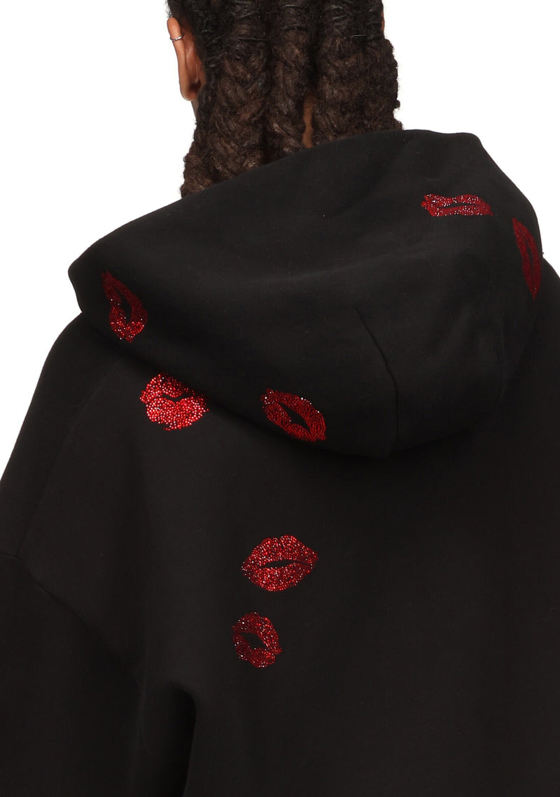 NEW IMAGE TEST - JPG - TEASE RHINESTONE KISS ZIP HOODIE