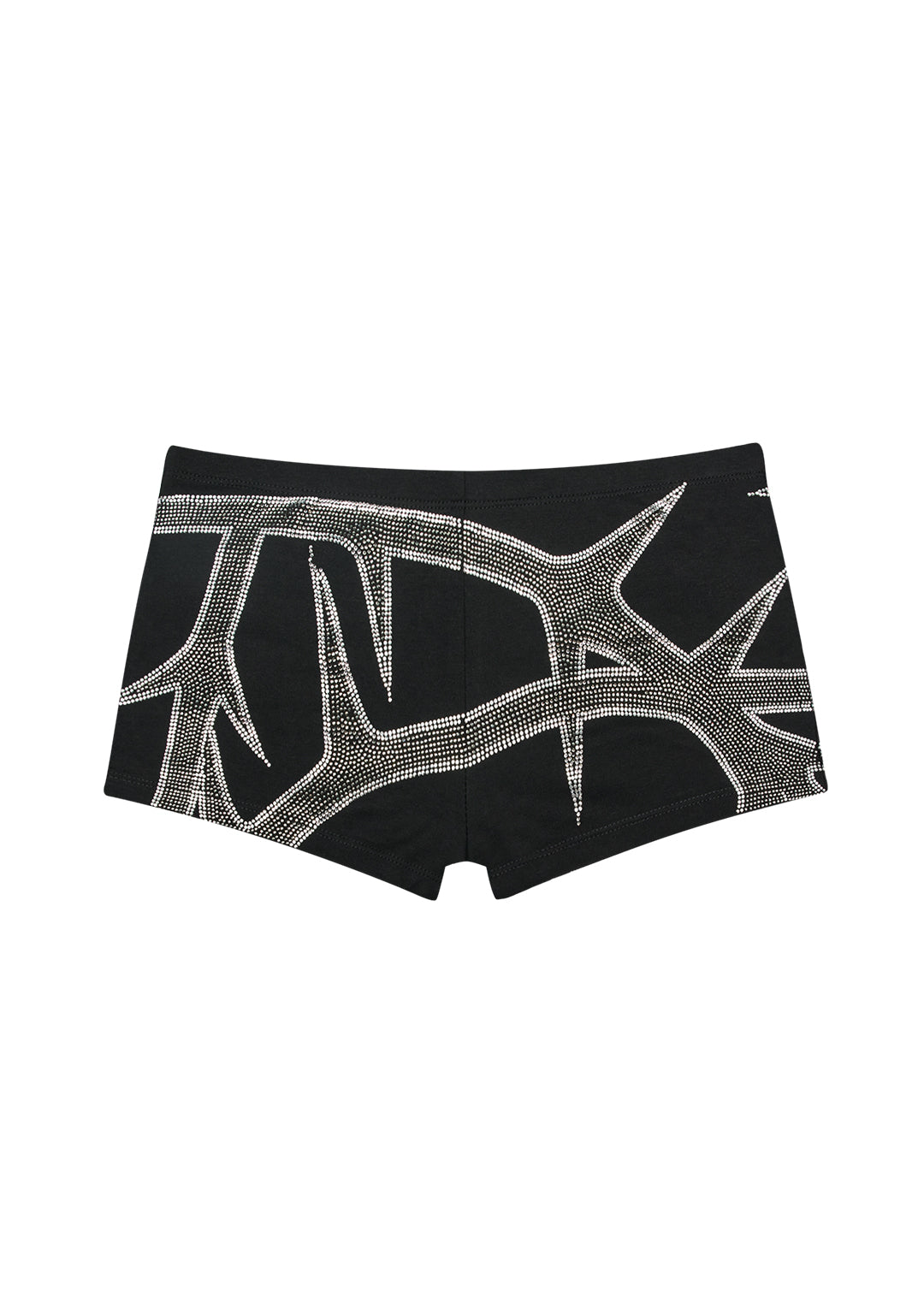 THORN RHINESTONE HOTPANTS BLACK