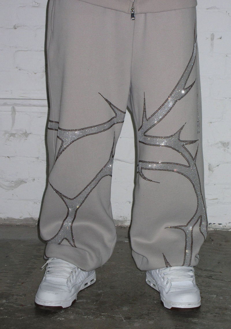 THORN RHINESTONE SWEATPANTS BONE