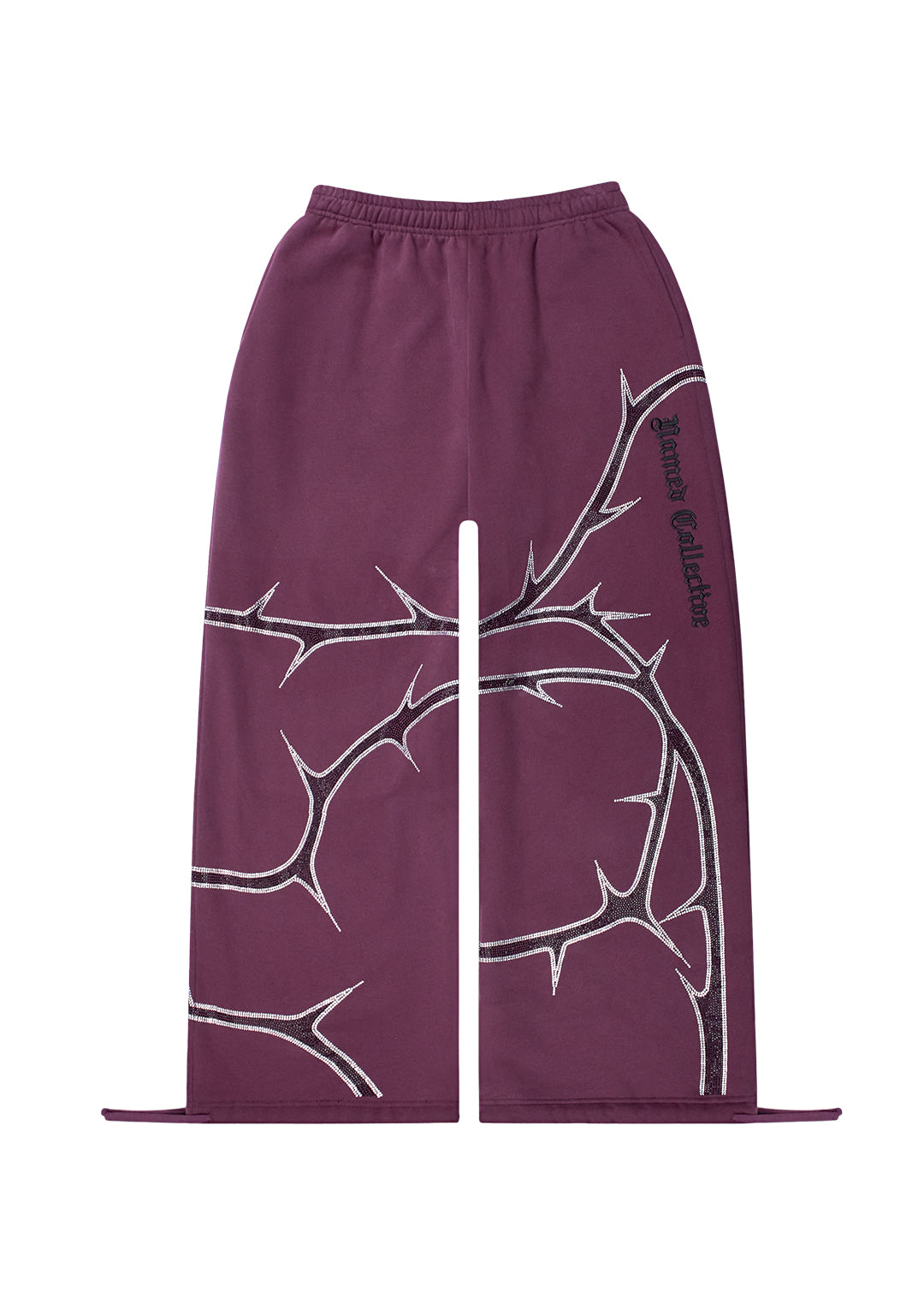 THORN STUDDED OVERSIZED SWEATPANTS DEEP PURPLE