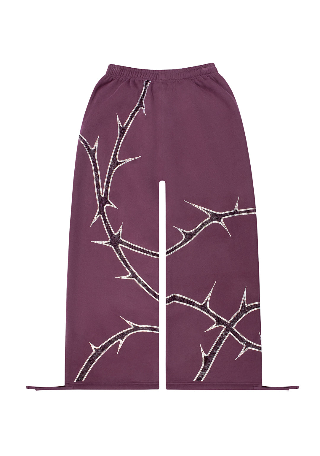 THORN STUDDED OVERSIZED SWEATPANTS DEEP PURPLE
