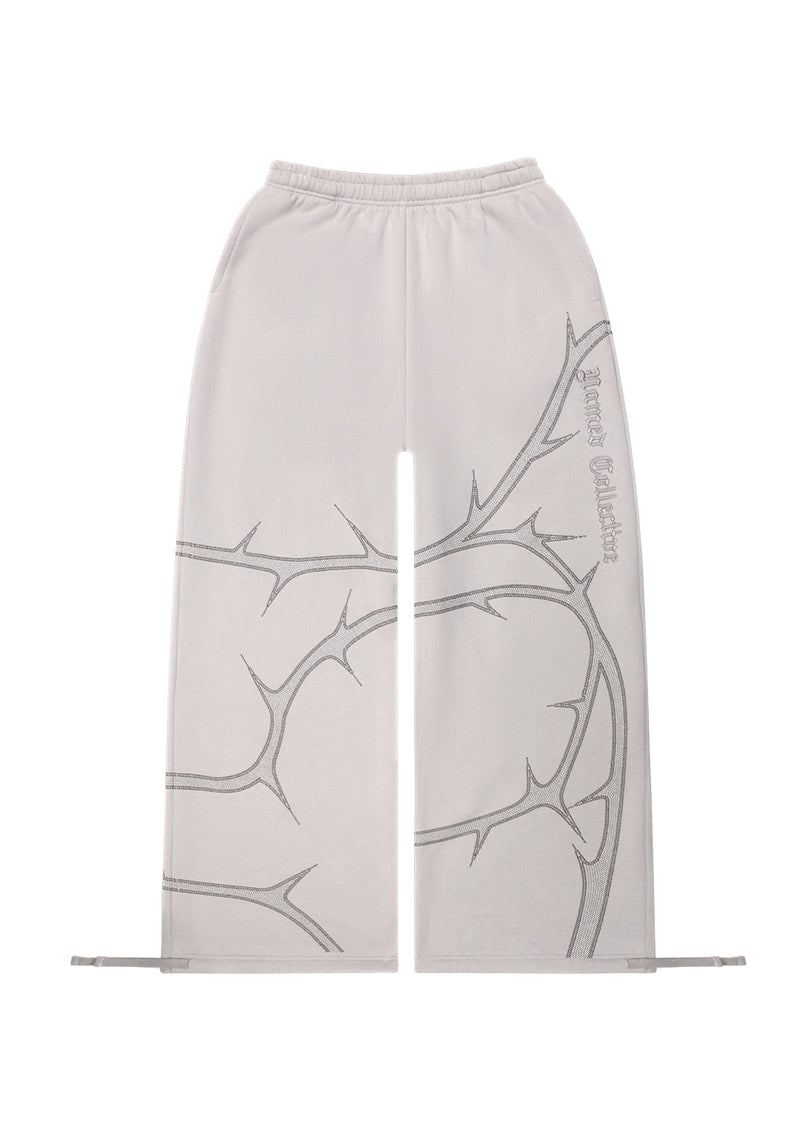 THORN STUDDED OVERSIZED SWEATPANTS SMOKE GREY