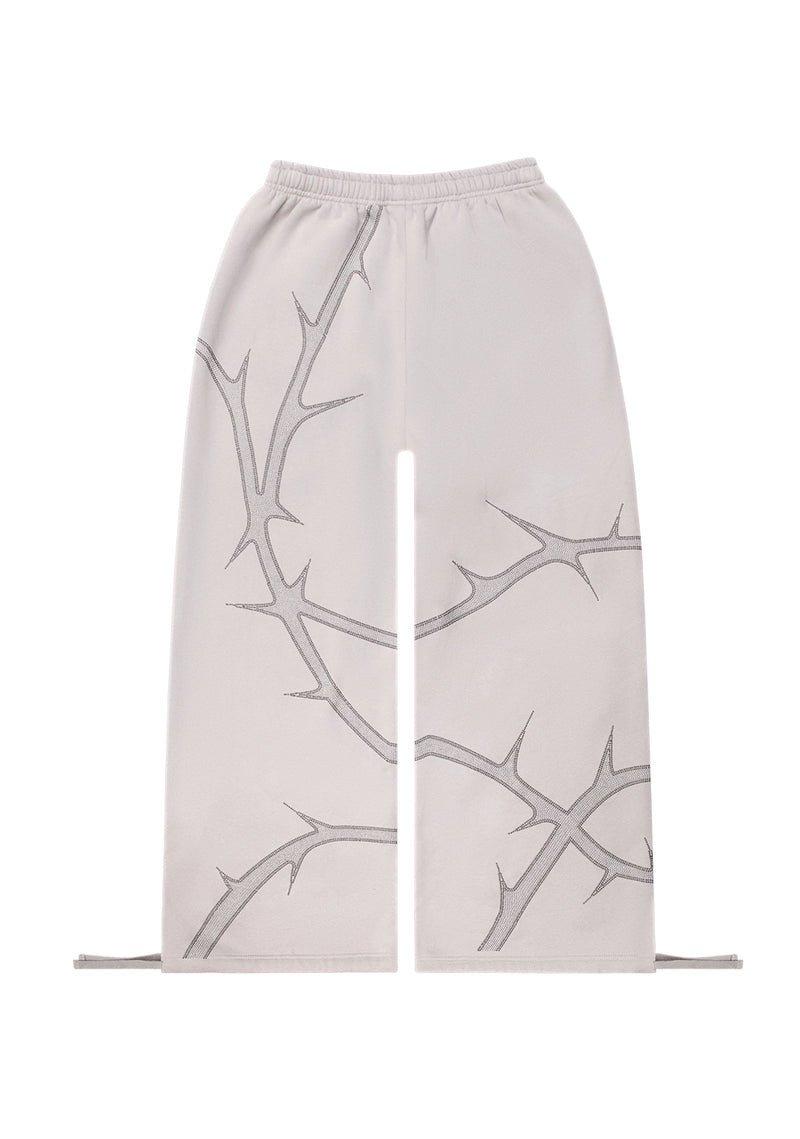 THORN STUDDED OVERSIZED SWEATPANTS SMOKE GREY