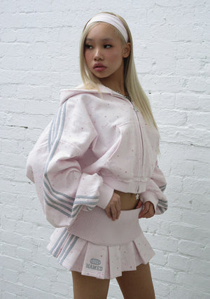 TREASURE PLEATED MINI SKIRT BABY PINK