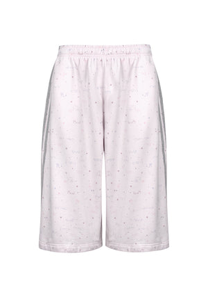 MALFUNCTION SPORTY OVERSIZED SWEATSHORTS BABY PINK