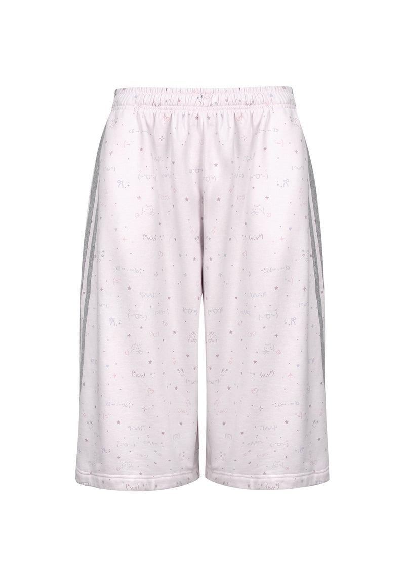 TREASURE SPORTY OVERSIZED SWEATSHORTS BABY PINK