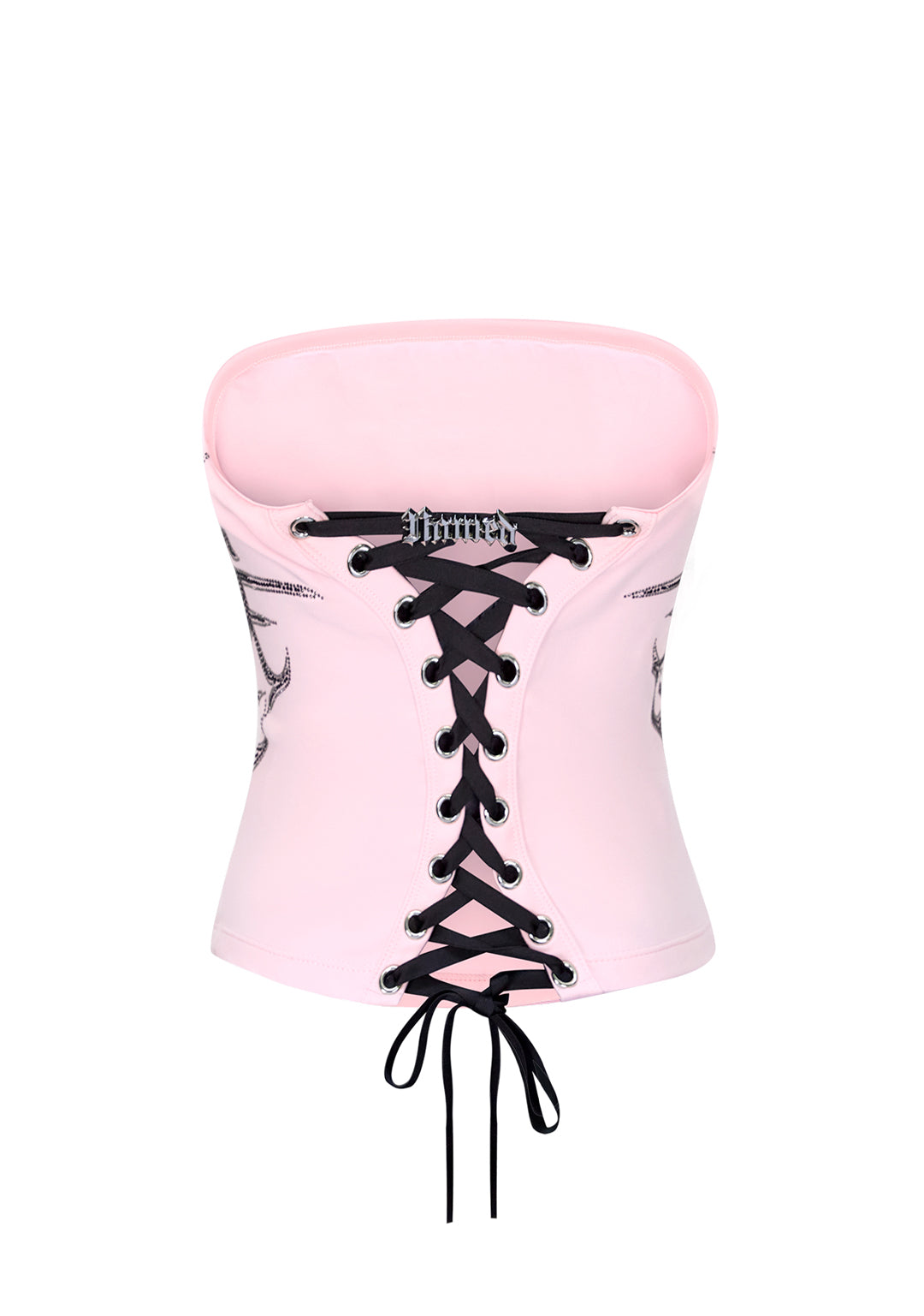 SIGNAL RHINESTONE TUBE TOP BABY PINK