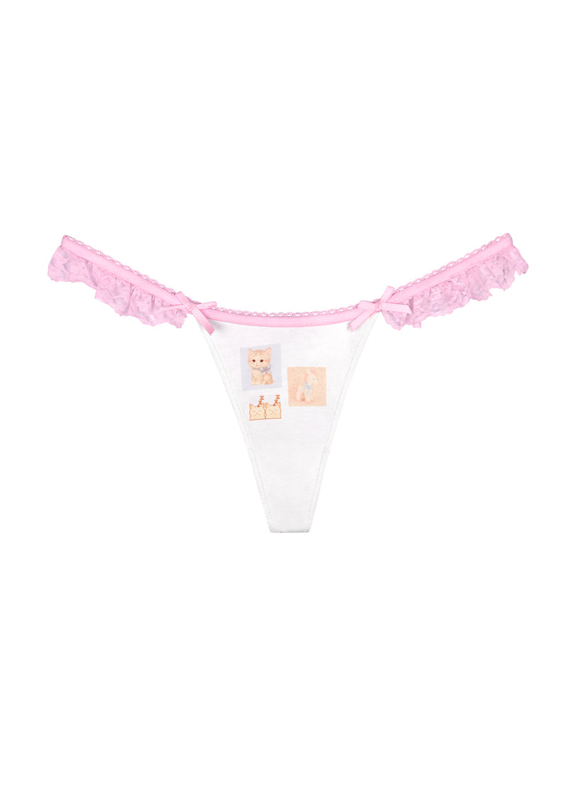 TRINKET MOTIF THONG WHITE