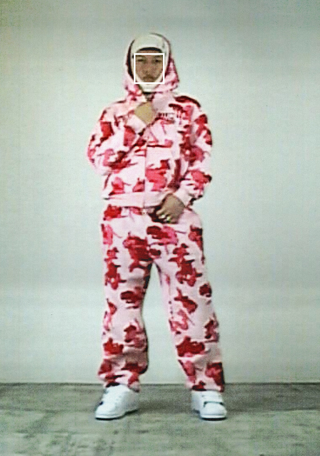 UNREALISTIC IDEALS CAMO ZIP HOODIE CANDY