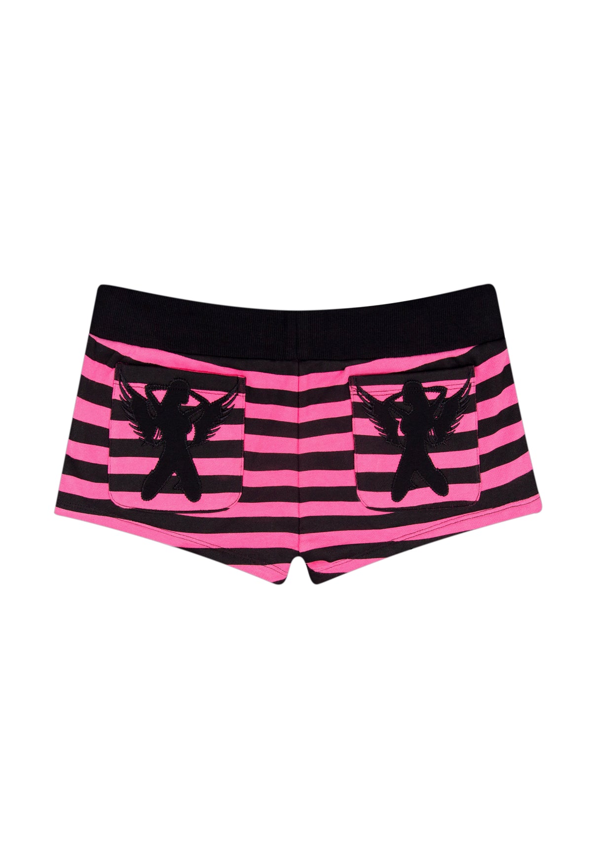 VICE RHINESTONE MICRO SHORTS HOT PINK STRIPE