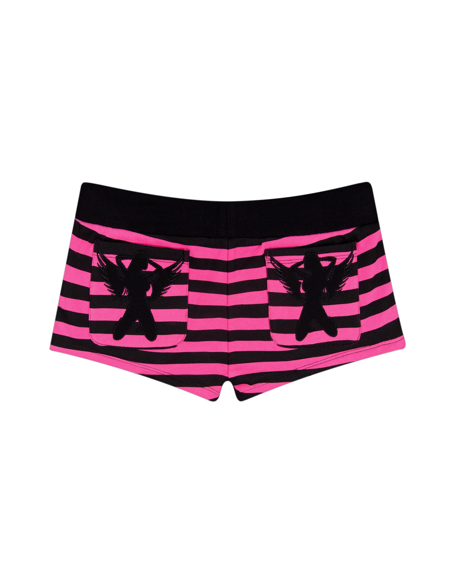 VICE RHINESTONE MICRO SHORTS HOT PINK STRIPE