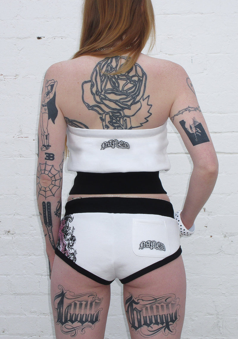 VICE RHINESTONE TUBE TOP WHITE