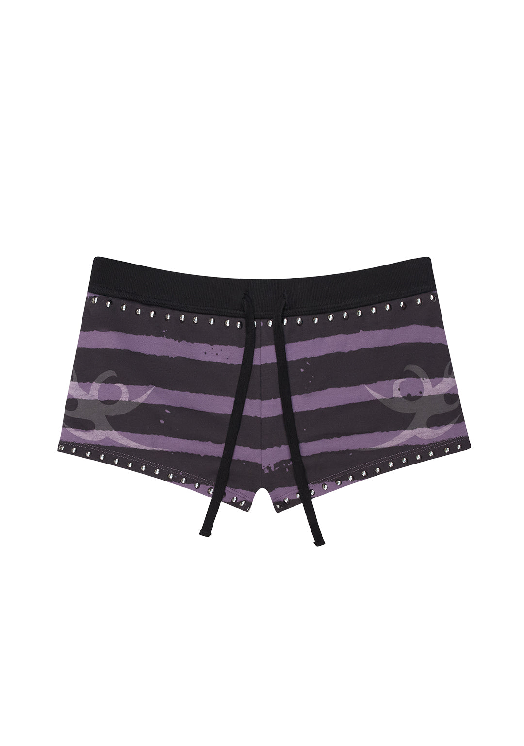 VILLAIN STUDDED MICRO HOTPANTS BLACK