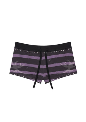VILLAIN STUDDED MICRO HOTPANTS BLACK