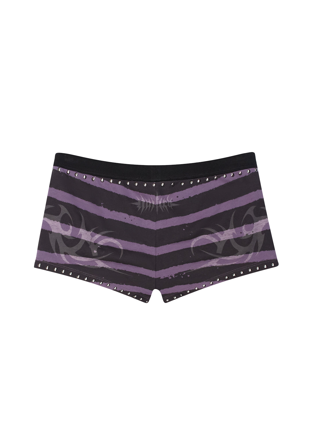 VILLAIN STUDDED MICRO HOTPANTS BLACK