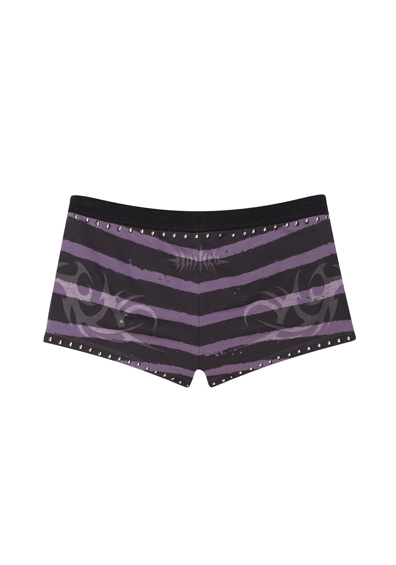 VILLAIN STUDDED MICRO HOTPANTS BLACK