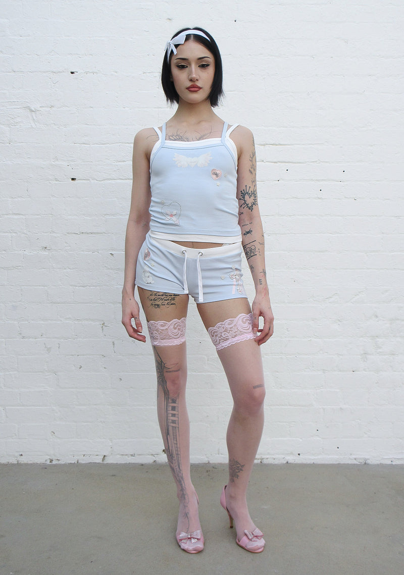 WHISPER DOUBLE LAYER CAMI TOP BABY BLUE