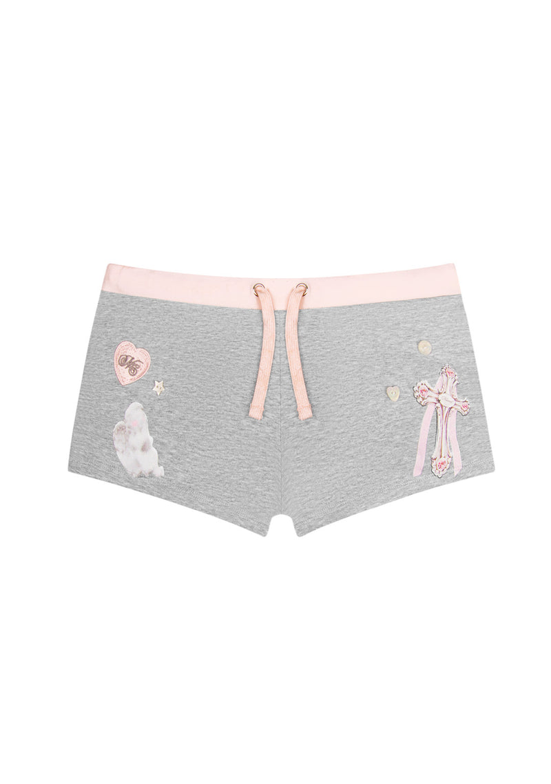 WHISPER MICRO HOTPANT SHORTS GREY MARL