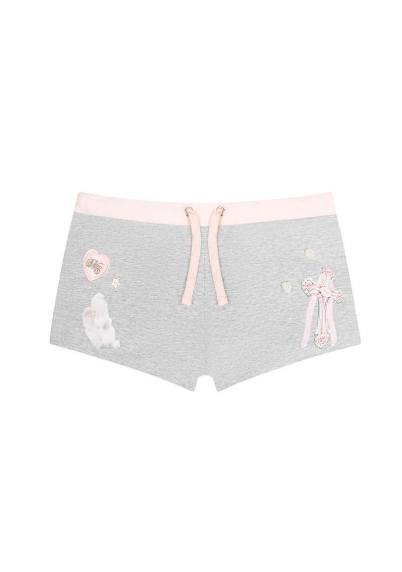 WHISPER MICRO HOTPANT SHORTS GREY MARL