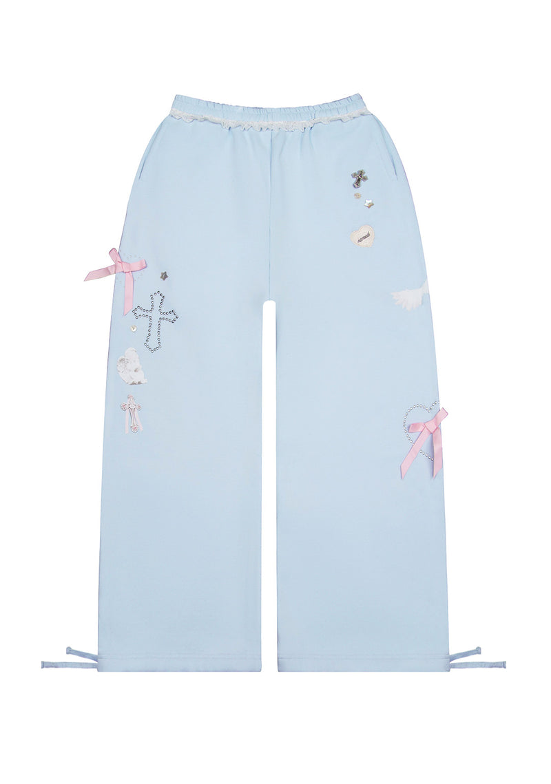 WHISPER OVERSIZED SWEATPANTS BABY BLUE