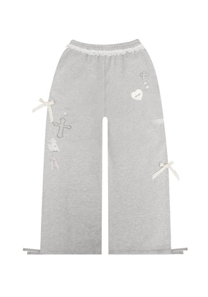 WHISPER OVERSIZED SWEATPANTS GREY MARL
