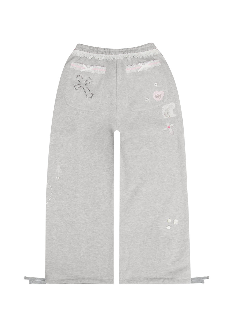 WHISPER OVERSIZED SWEATPANTS GREY MARL