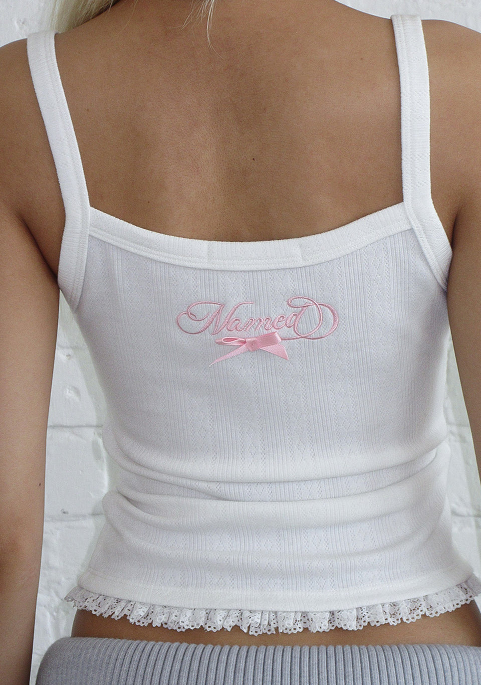 WHISPER RIBBON CAMI TANK WHITE