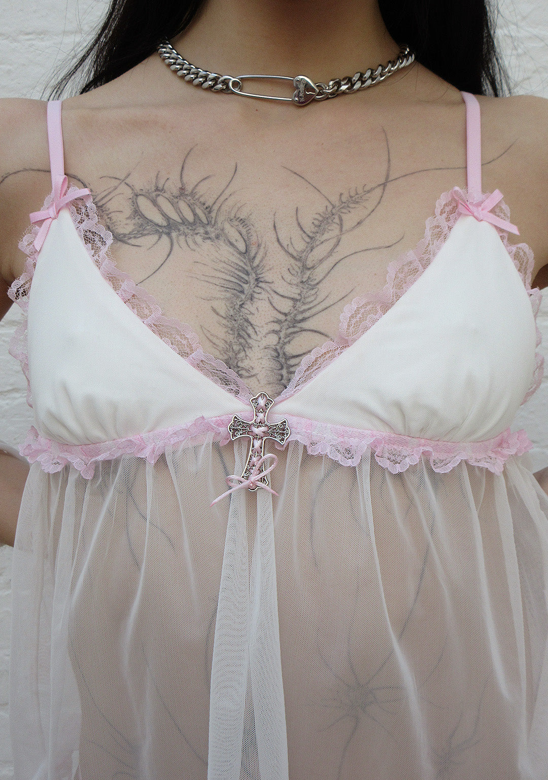 WHISPER SHEER MESH CAMI TOP WHITE