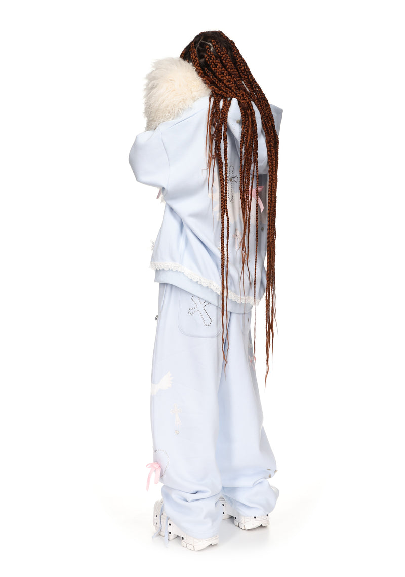 WHISPER OVERSIZED SWEATPANTS BABY BLUE