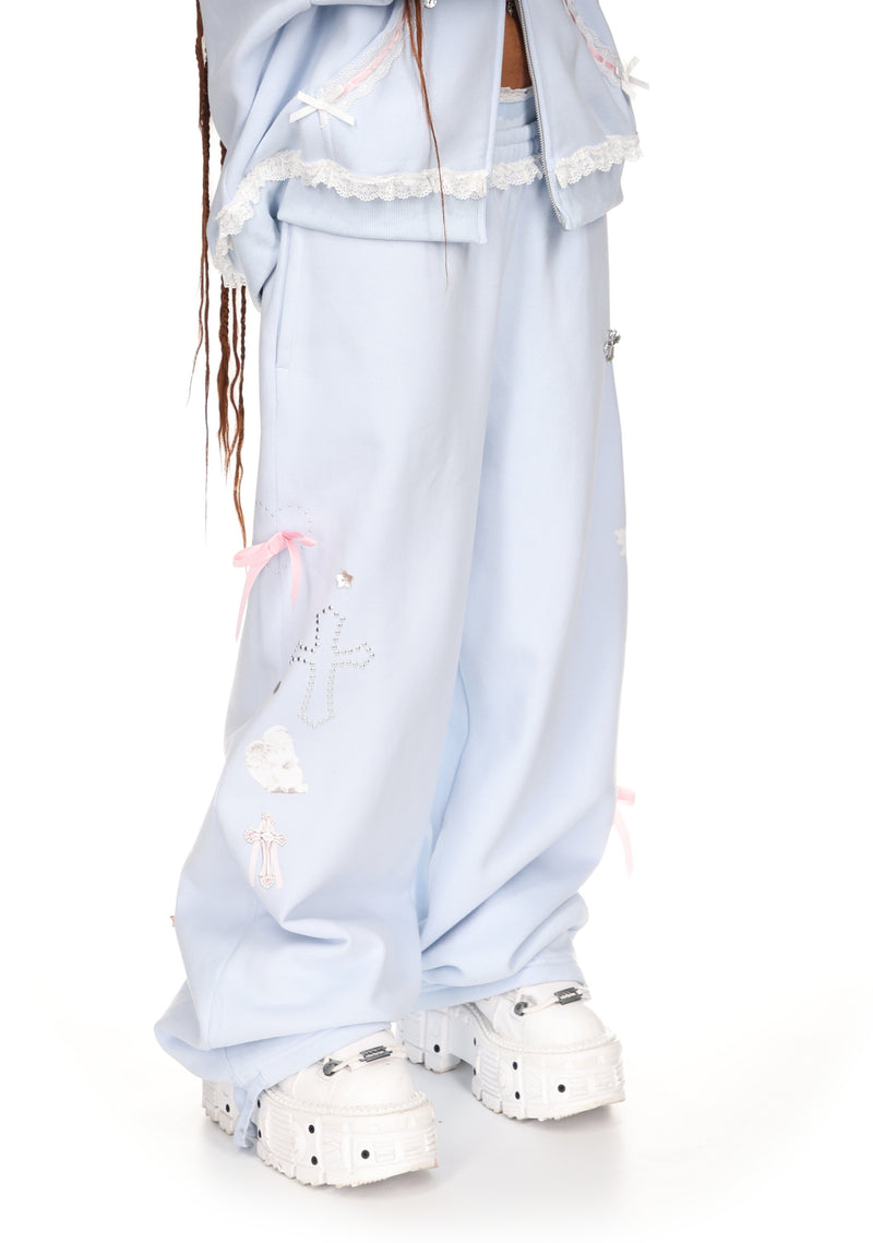 WHISPER OVERSIZED SWEATPANTS BABY BLUE