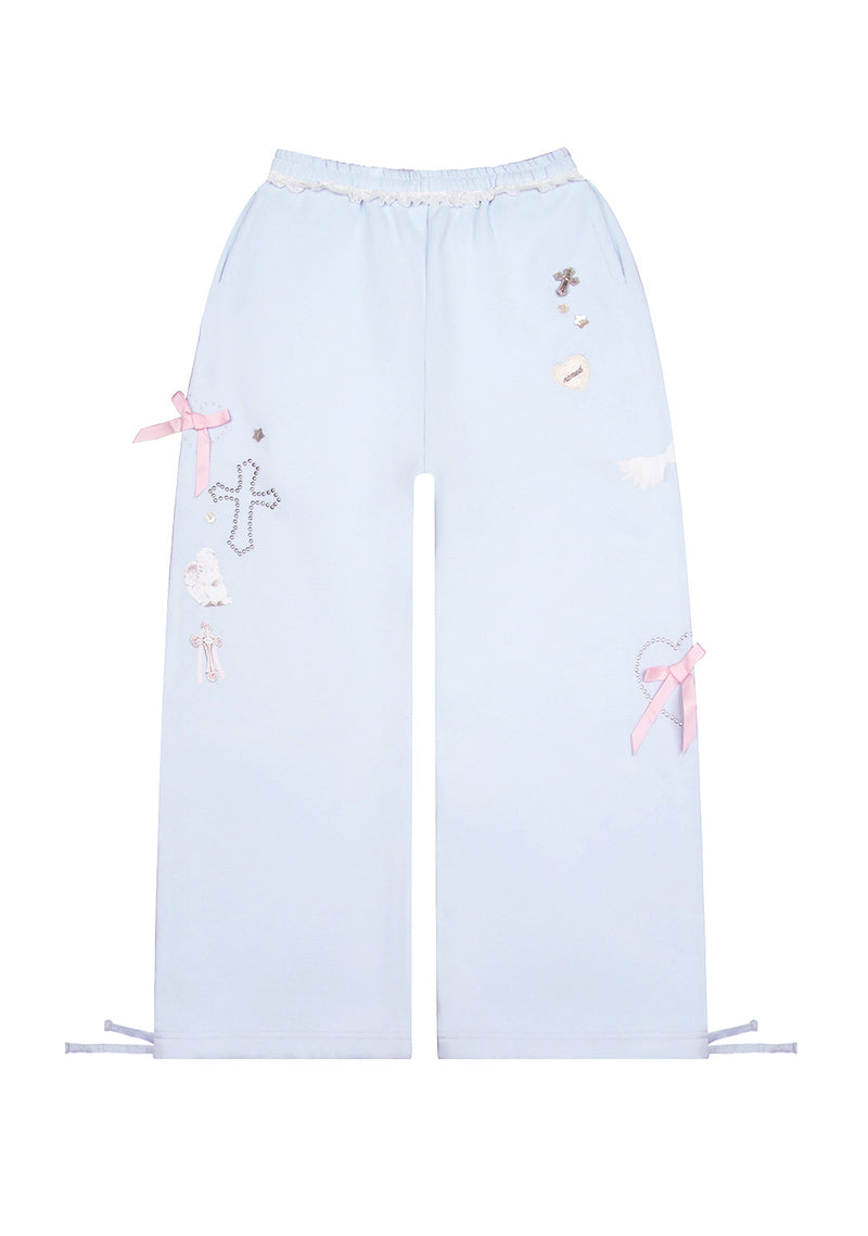 WHISPER OVERSIZED SWEATPANTS BABY BLUE