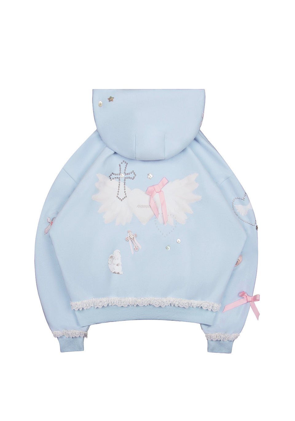 WHISPER ZIP HOODIE BABY BLUE